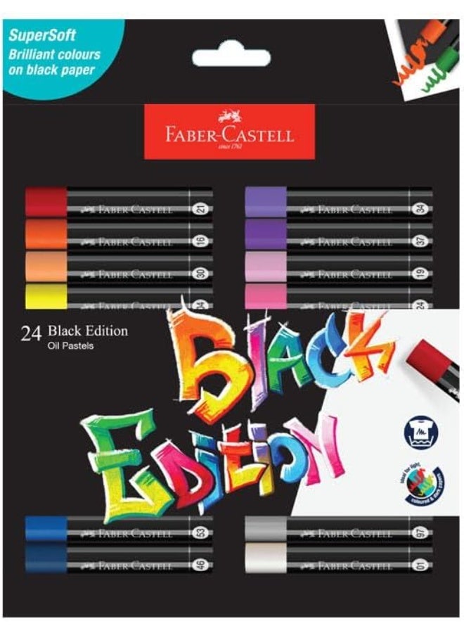 FABER-CASTELL 24 قطعة من ألوان الزيت متعددة الألوان - إصدار أسود - Image 1
